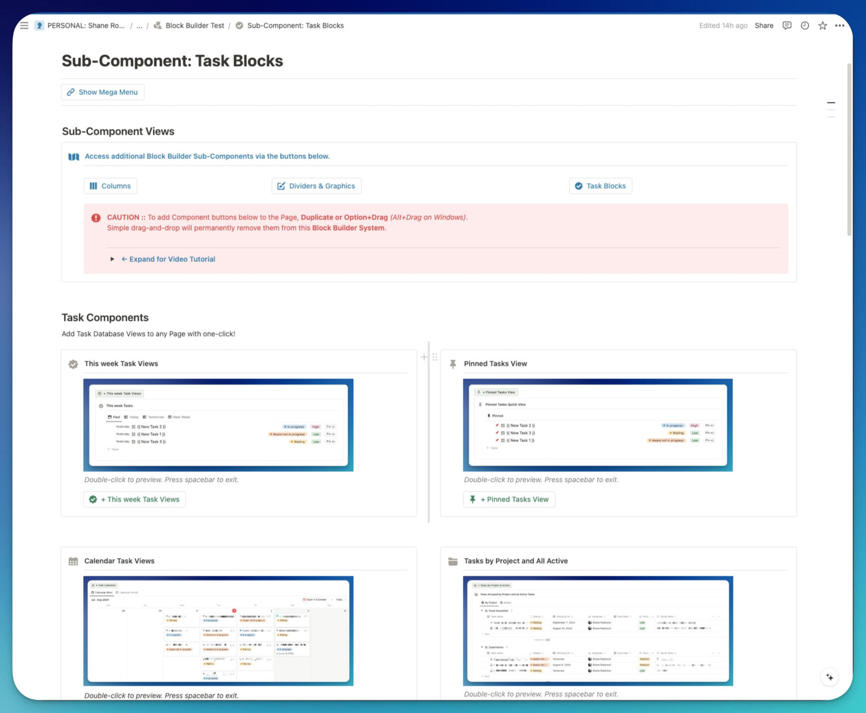 Scalable Notion Components screenshot